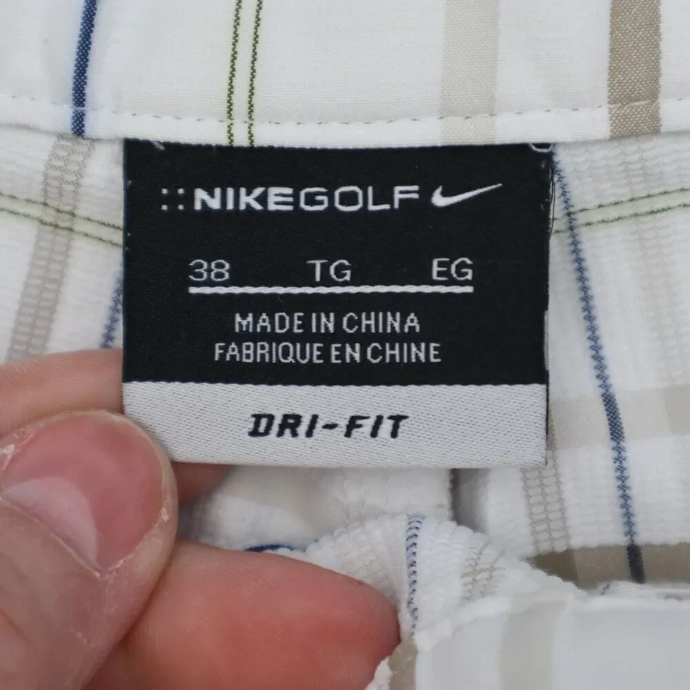 Nike Shorts Mens Plaid 38 Dri-Fit Golf Lightweight Hiking Casual